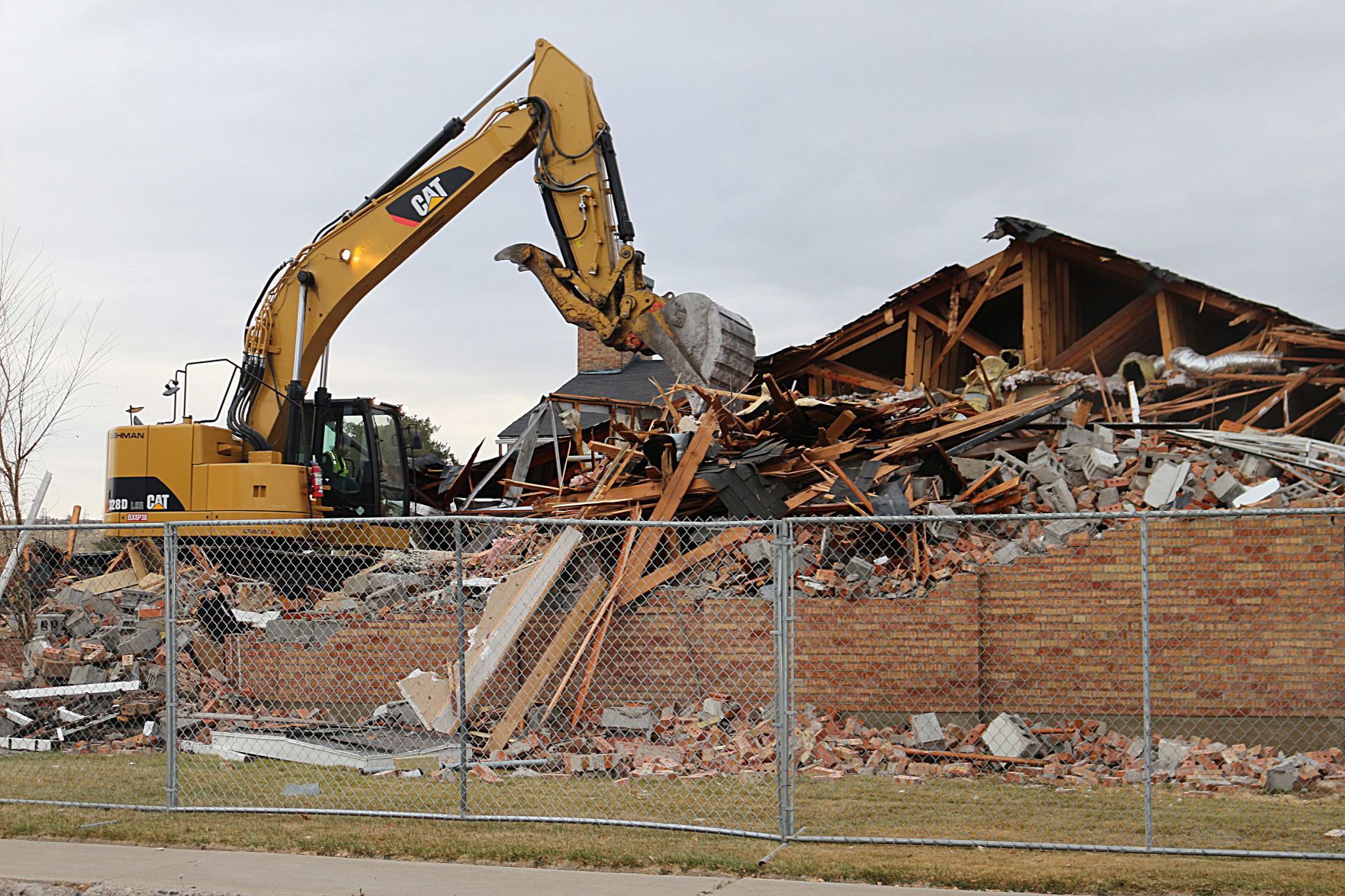 The old Elko Police Department comes down